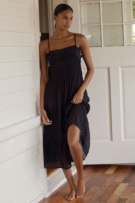LyreBird Pleated Chiffon Midi Dress