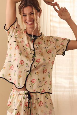 Morgan Lane Beatrice Short-Sleeve Pajama Top