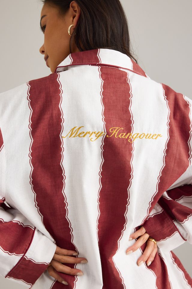 Set Pigiama Lungo a Righe Anna + Nina Merry Hangover #2