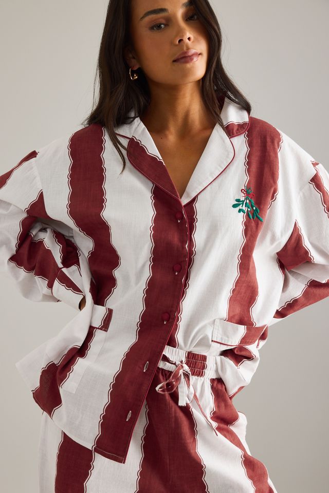 Set Pigiama Lungo a Righe Anna + Nina Merry Hangover #1