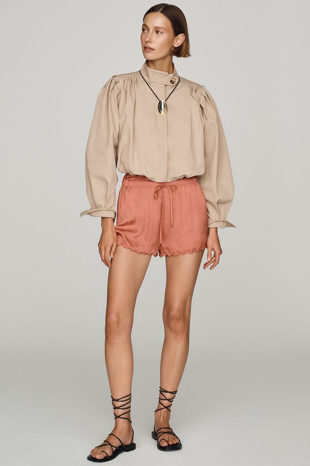 LyreBird Silky Scalloped Shorts #1