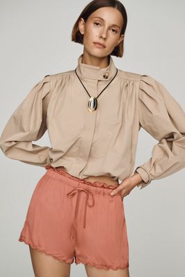 LyreBird Silky Scalloped Shorts