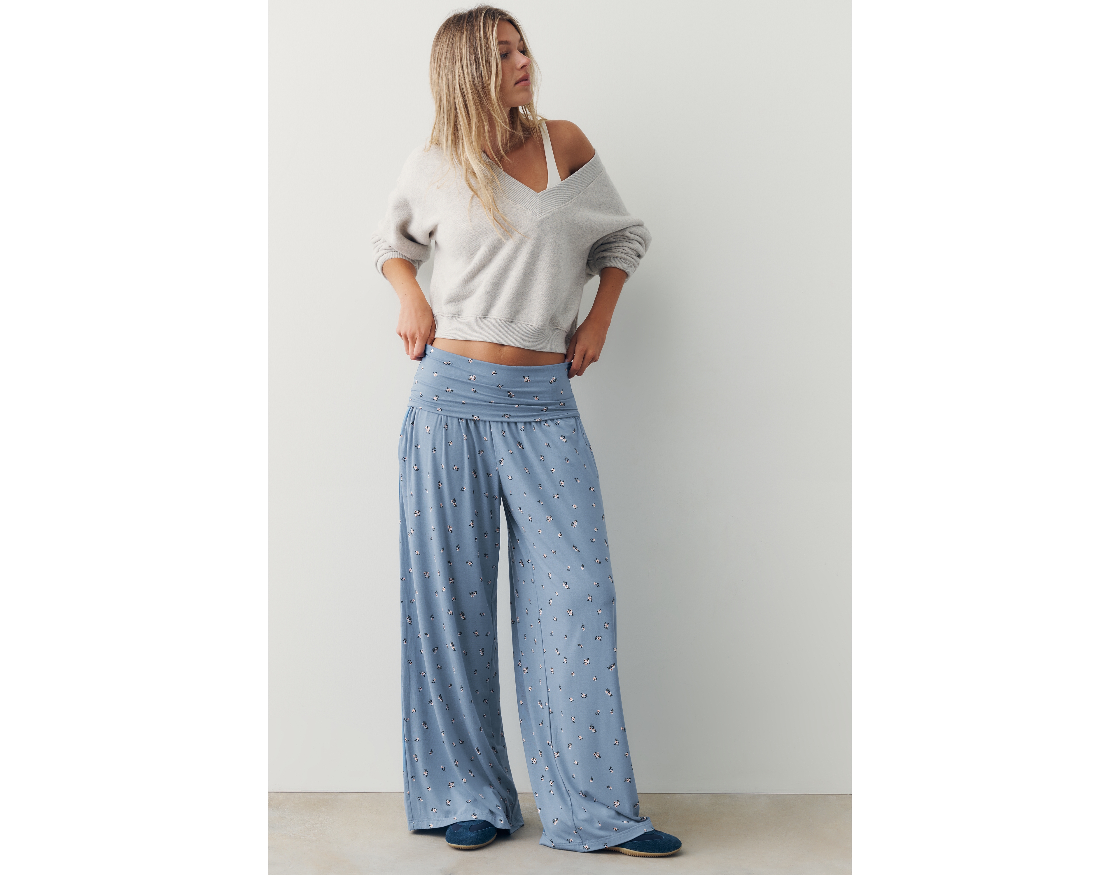 LyreBird  Foldover Wide-Leg Pants ModaLuxe