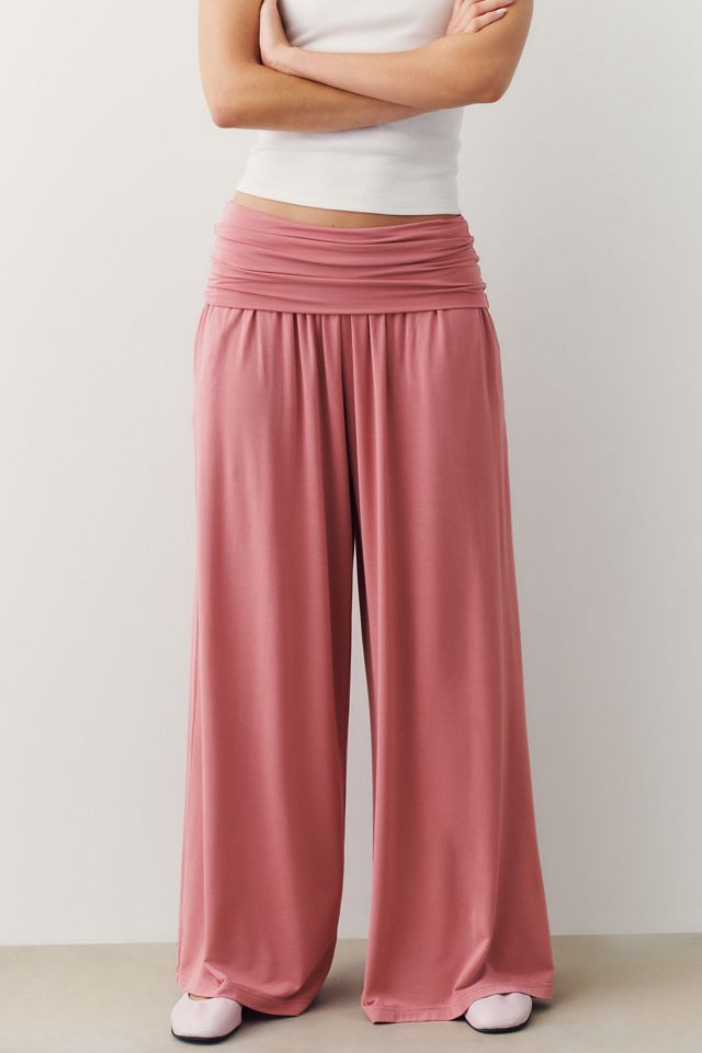 Pantalon large à taille repliée ModaLuxe LyreBird #1