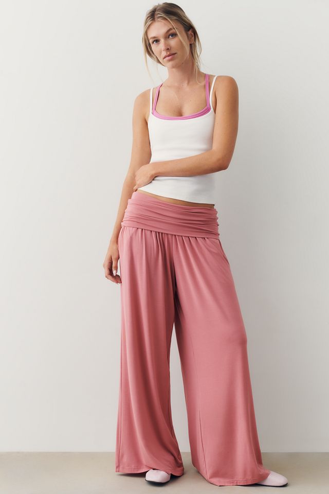 Pantalon large à taille repliée ModaLuxe LyreBird #3