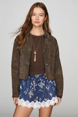 Shorts Skater in Cotone con Bordo in Pizzo LyreBird