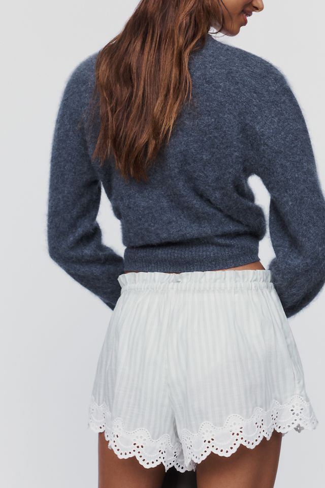 LyreBird 100% Cotton Lace-Trim Skater Shorts #3