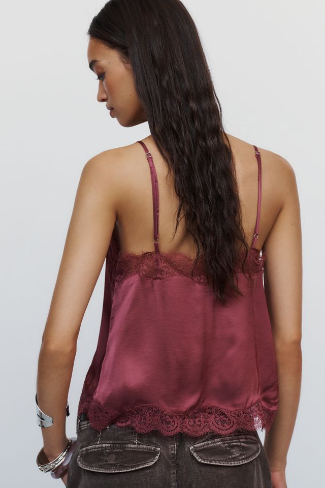 Haut caraco LyreBird Heirloom à bordure en dentelle en soie #2