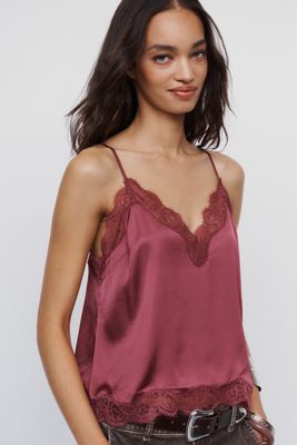 LyreBird Heirloom Spitzenbesatz-Cami-Top aus Seide