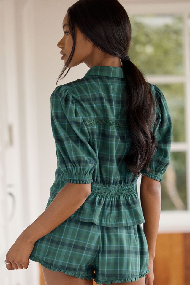 LyreBird Cotton Modal Flannel Pajama Top #2