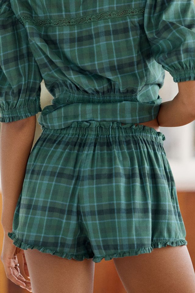 LyreBird Cotton Modal Flannel Pajama Shorts #3