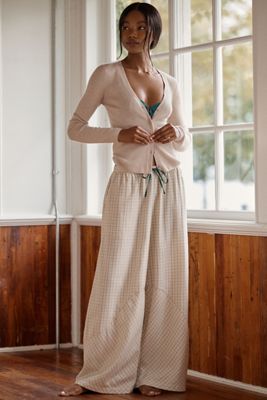 Pantalones de Franela con Pierna Dramática LyreBird
