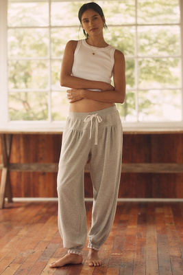 Lyrebird Lace-trim Sweatpants In Gray