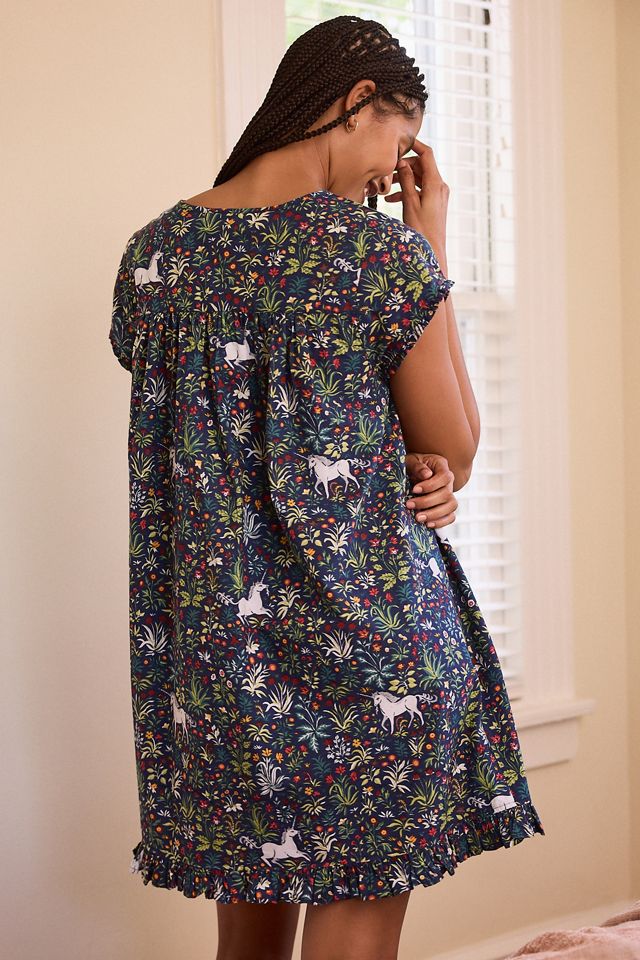 Printfresh Unicorn Pintuck Pajama Dress #1