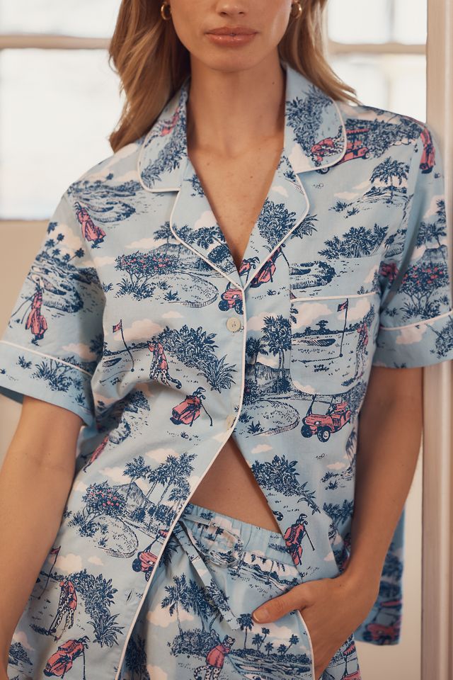 Printfresh Golf Toile Short Pajama Set #1