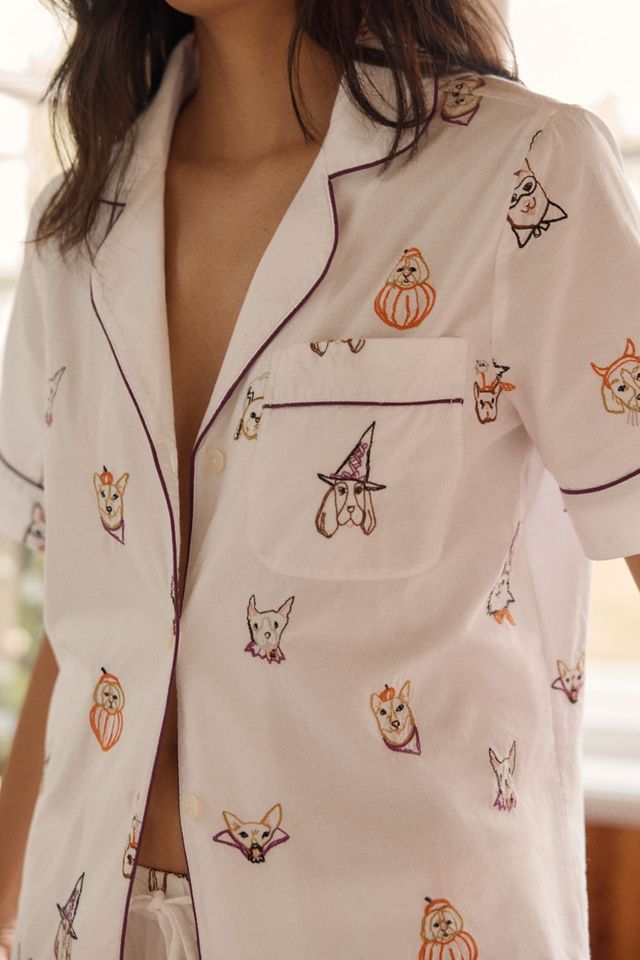 Printfresh 100% Cotton Halloween Hounds Pajama Set #1
