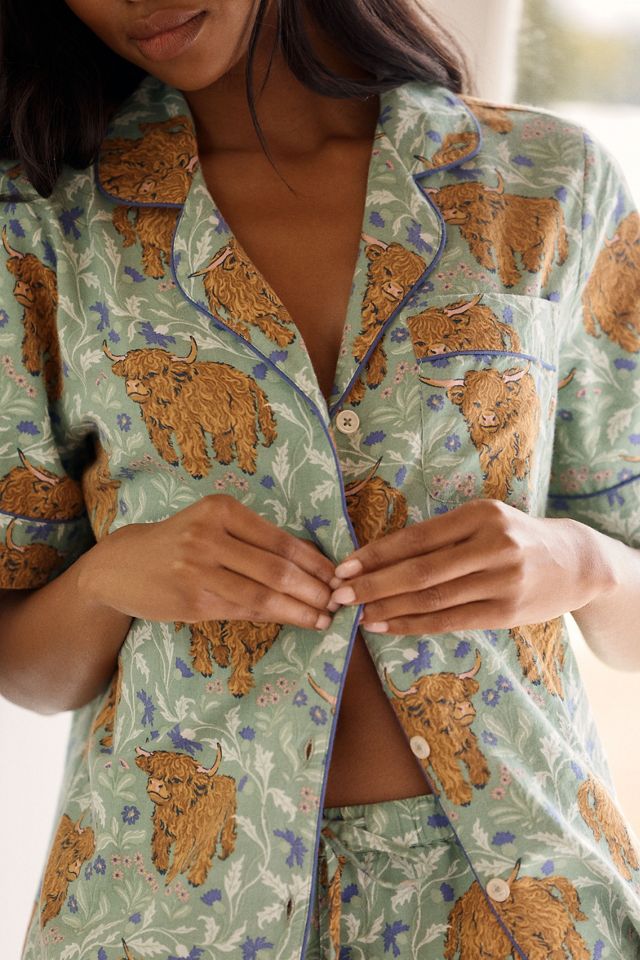 Printfresh Highlands Cow 100% Organic Cotton Sleep Set #1
