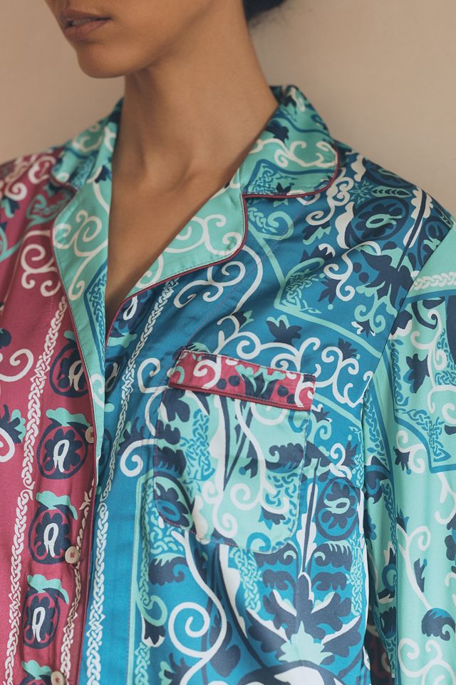 By Anthropologie Silky Printed Pajama Top #2