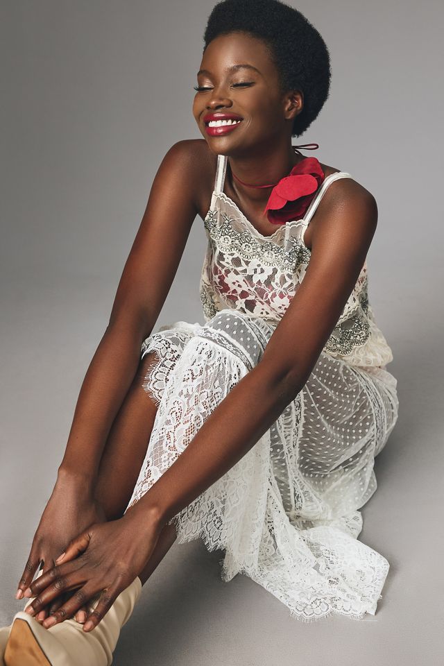By Anthropologie Sheer Mixed Lace Cami | Anthropologie