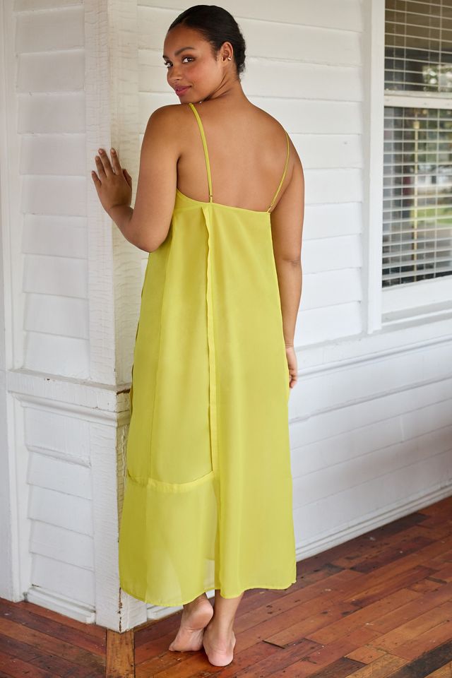 By Anthropologie Sheer Paneled Midi Dress #6