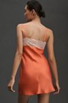 By Anthropologie Silky Lace Slip Dress