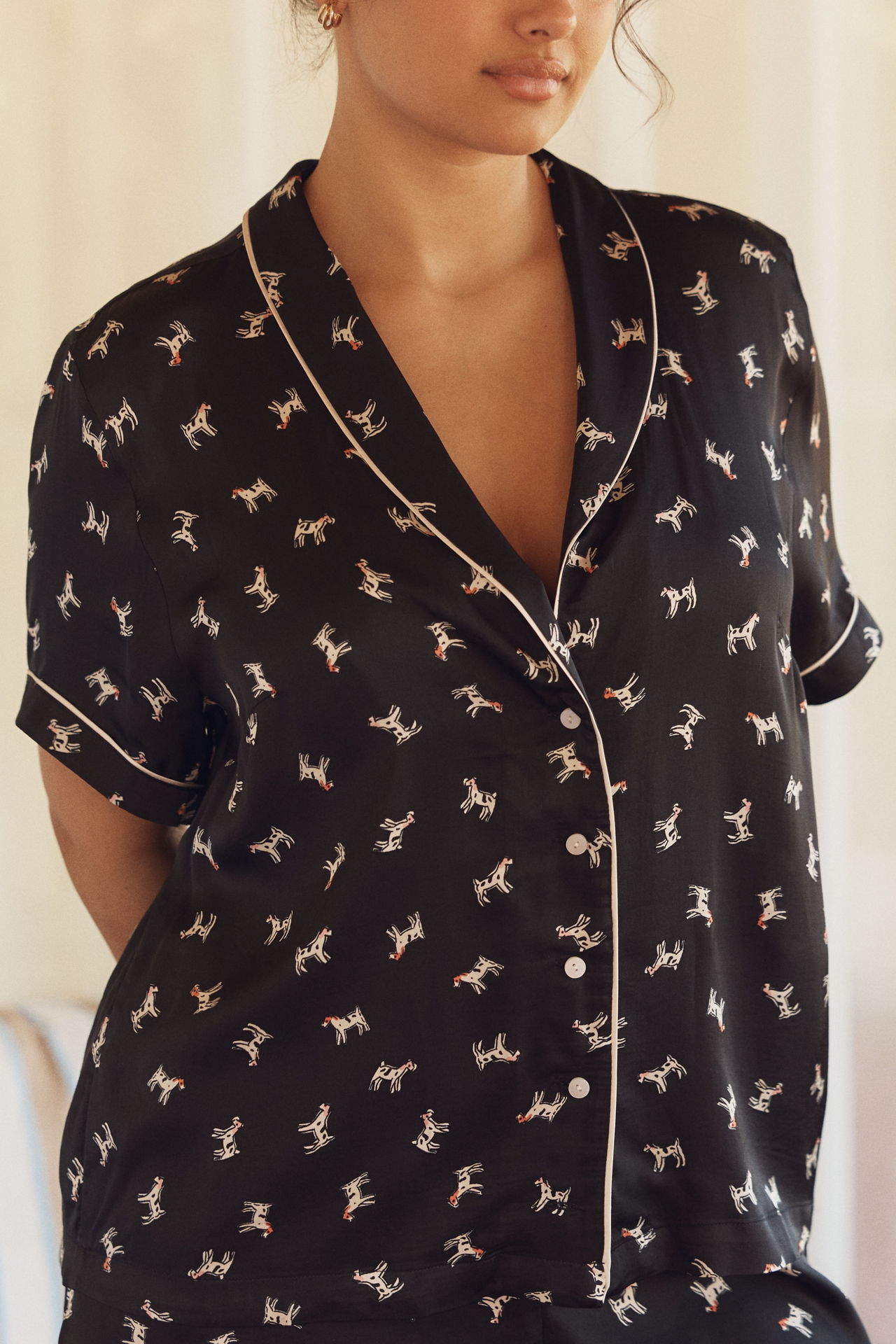 The LyreBird Silky Pajama Top