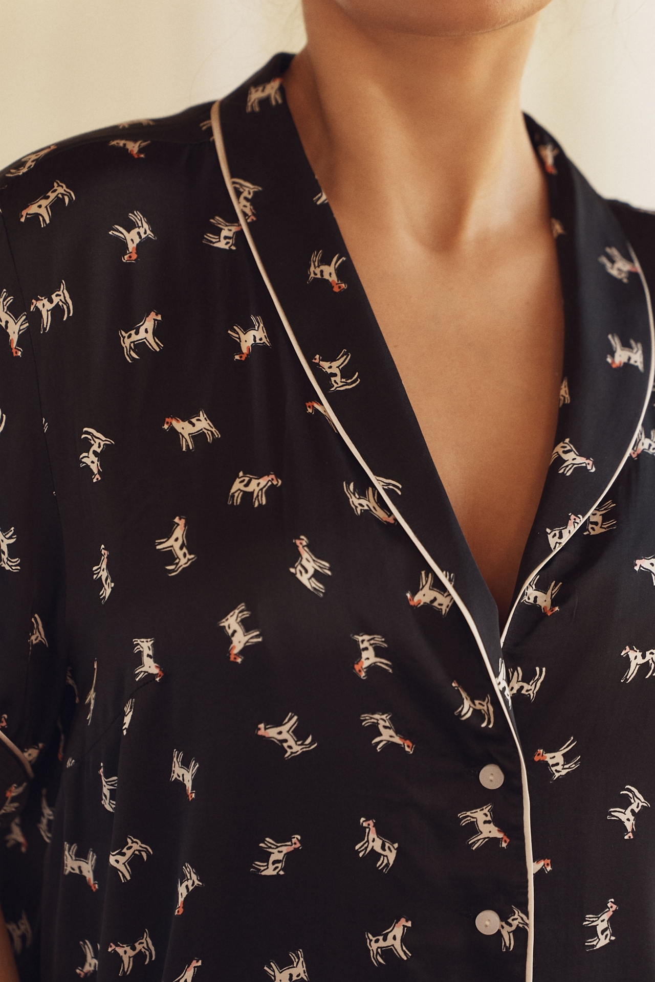 The LyreBird Silky Pajama Top
