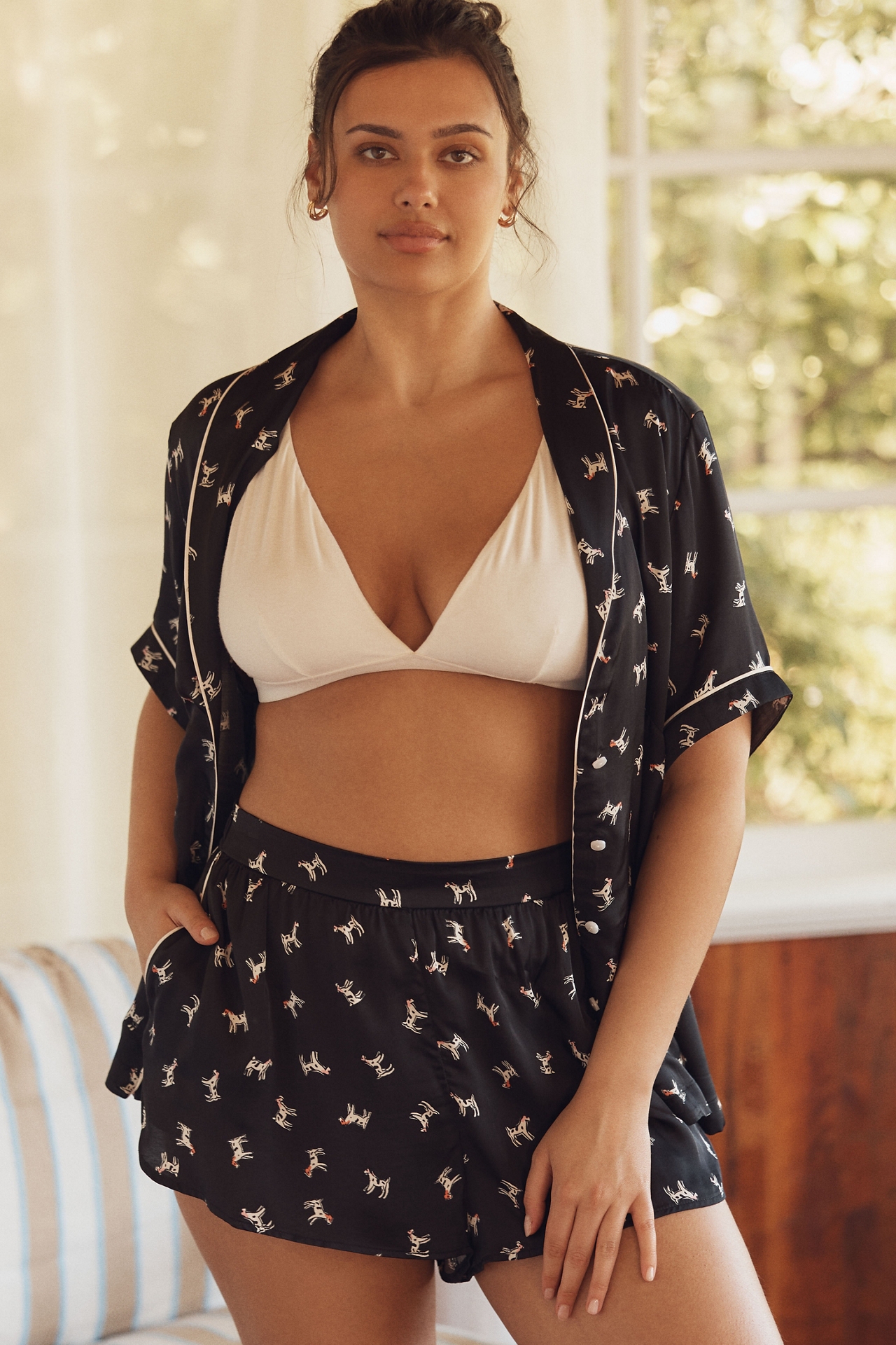 The LyreBird Silky Pajama Top