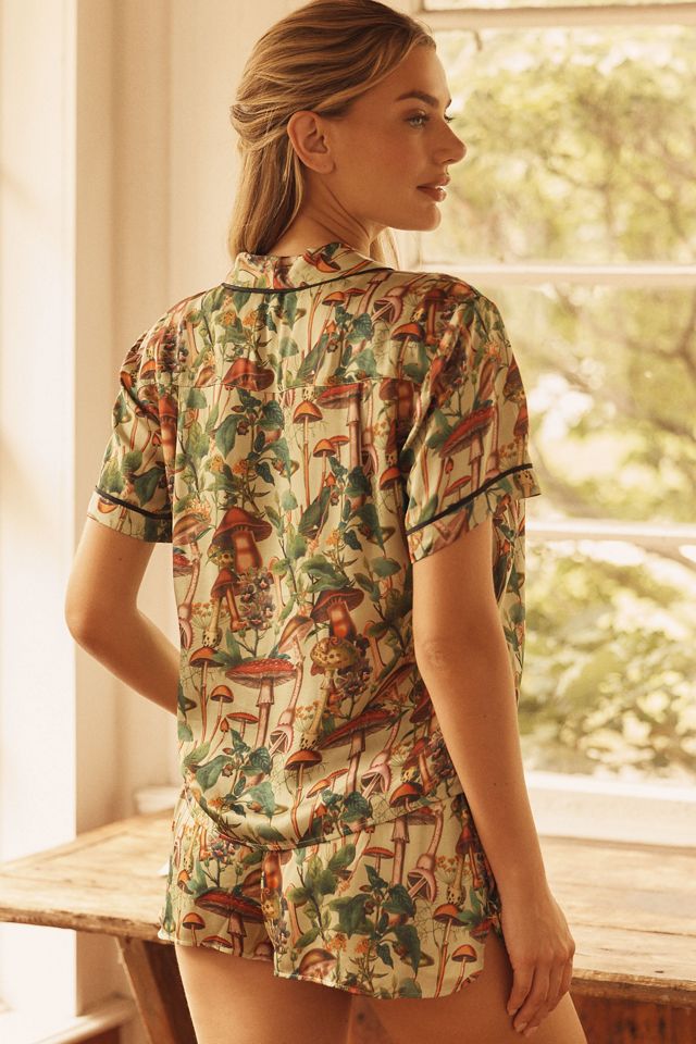 By Anthropologie Silky Patterned Pyjama Top #2
