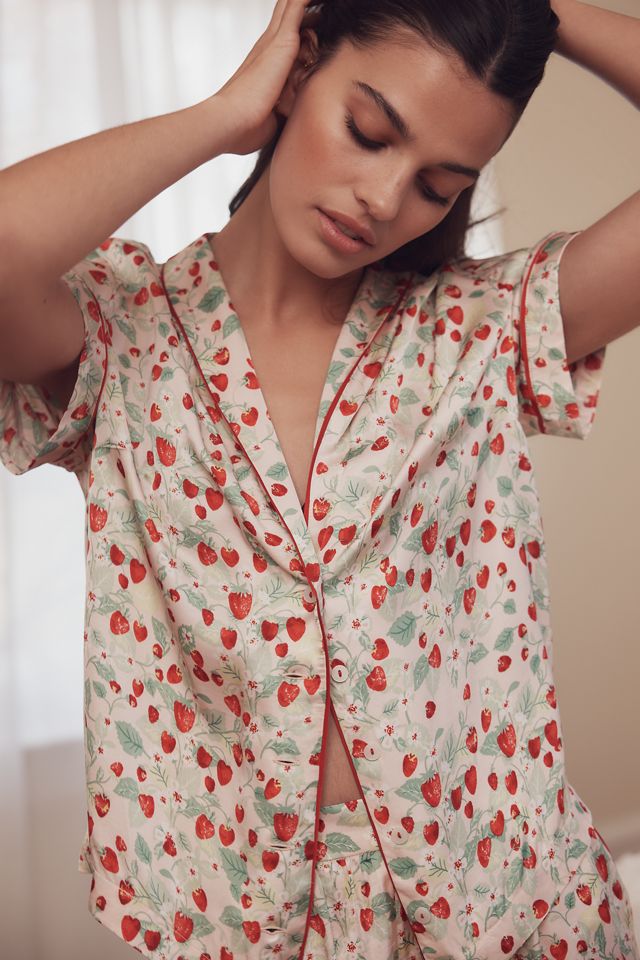 By Anthropologie Silky Patterned Pajama Top #2