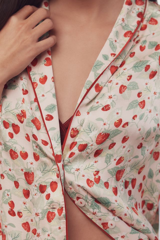 By Anthropologie Silky Patterned Pajama Top #3
