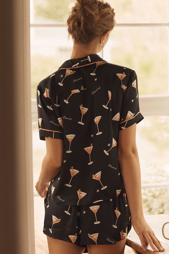 By Anthropologie Silky Patterned Pyjama Top #2