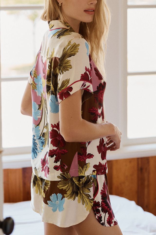 By Anthropologie Silky Patterned Pyjama Top #3