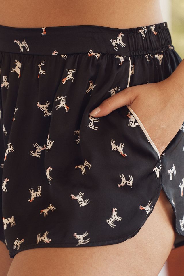 By Anthropologie Silky Patterned Pajama Shorts #6