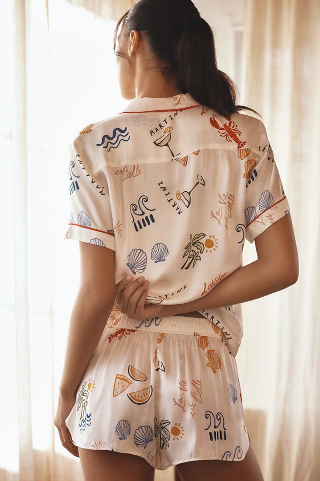 By Anthropologie Silky Pajama Shorts