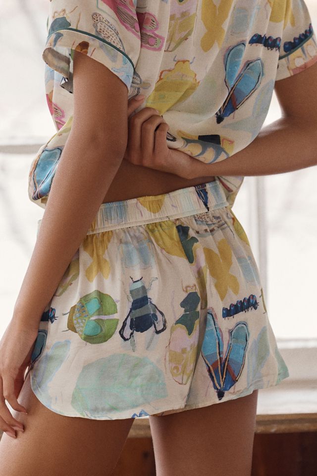 By Anthropologie Silky Patterned Pyjama Shorts #2