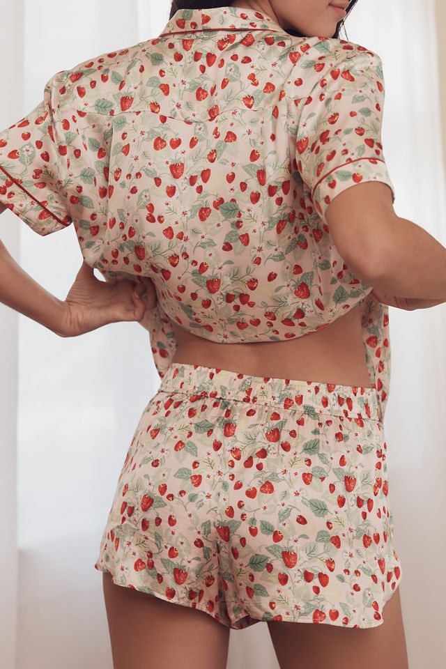 By Anthropologie Silky Patterned Pajama Shorts #2