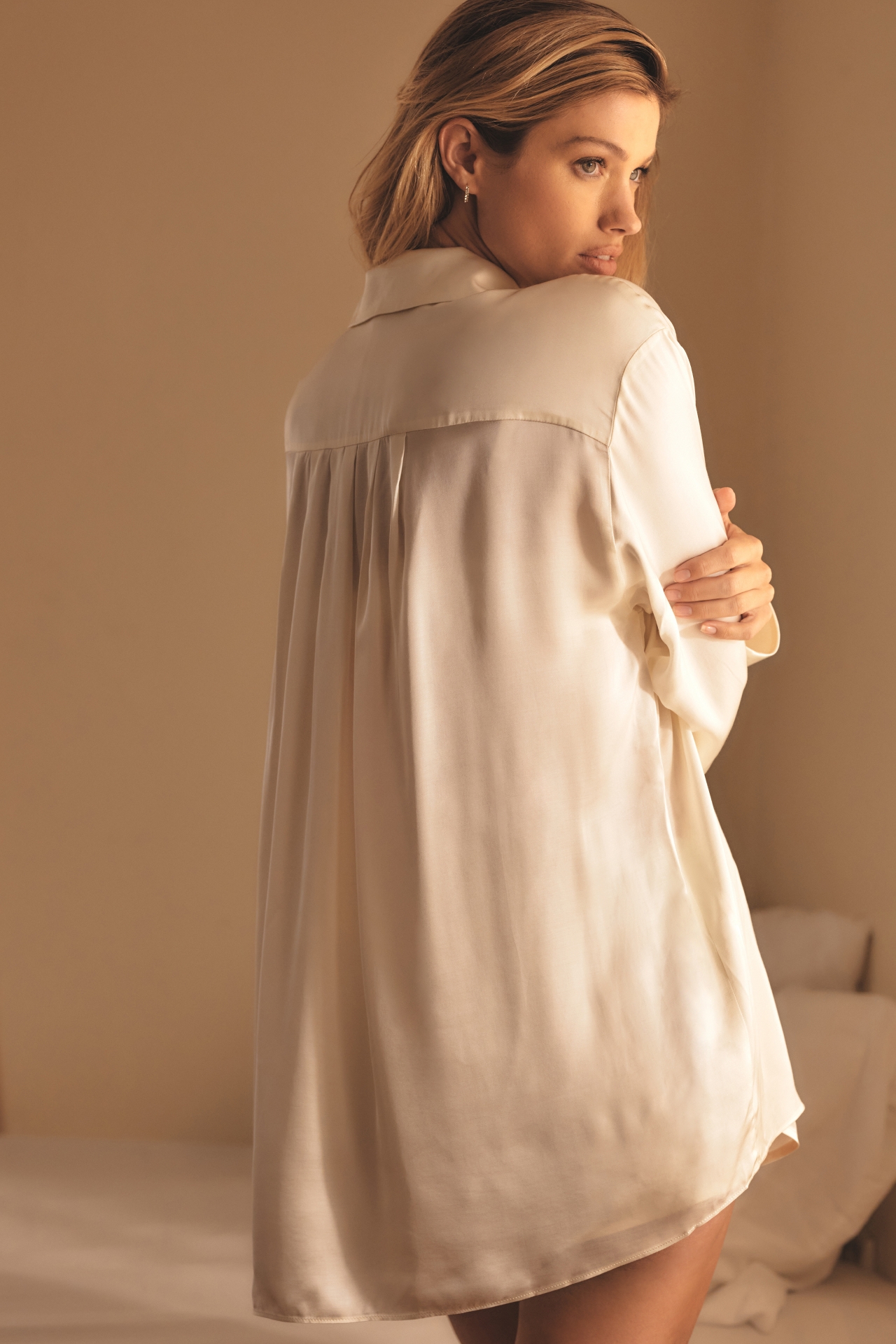 By Anthropologie Silky Oversized Sleep Shirt