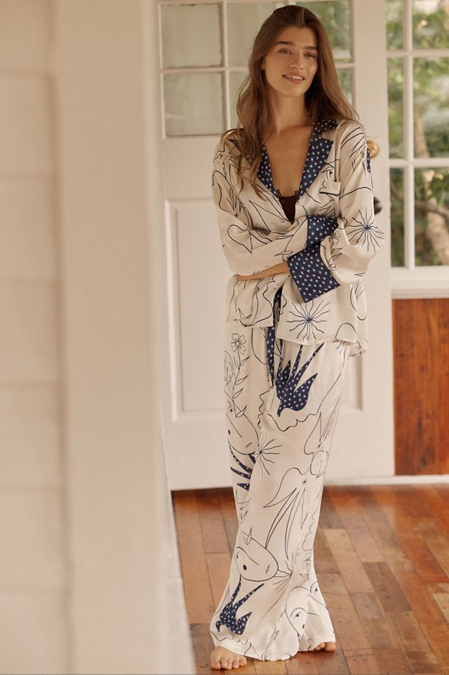 Lyrebird Neela Oversized Pajama Shirt in LB Silky #1