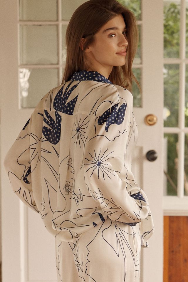Lyrebird Neela Oversized Pajama Shirt in LB Silky #3