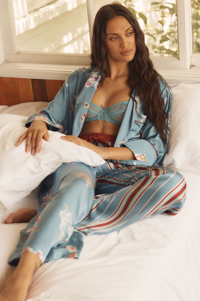 The LyreBird Silky Oversized Pajama Shirt #3