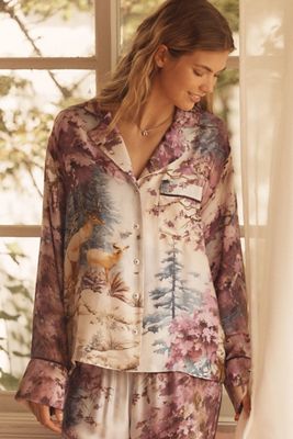 Camisa de Pijama de Botones Holgada By Anthropologie