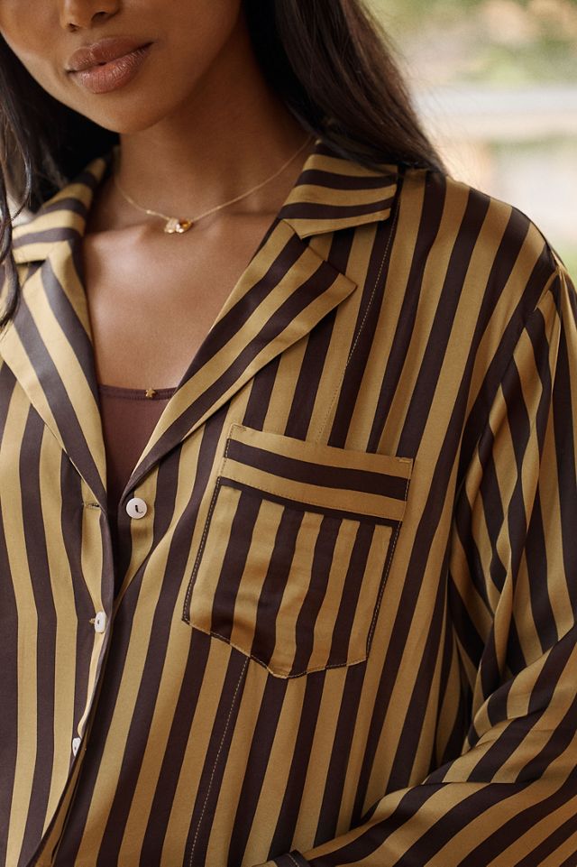 LyreBird Neela Oversized Pajama Shirt in LB Silky #1