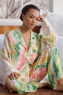 By Anthropologie Oversized Button-Front Pyjama Shirt
