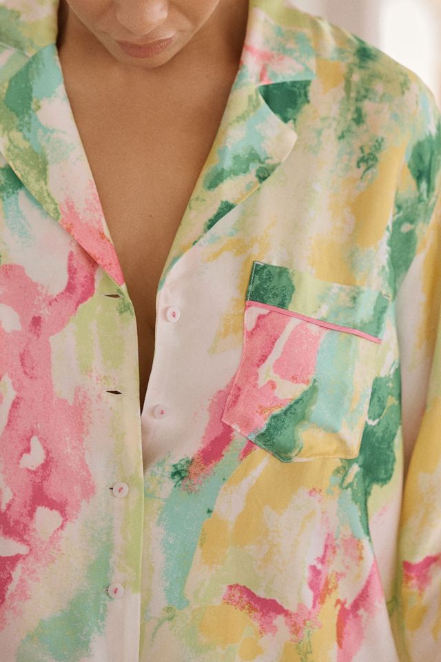 Lyrebird Silky Oversized Pajama Shirt #2
