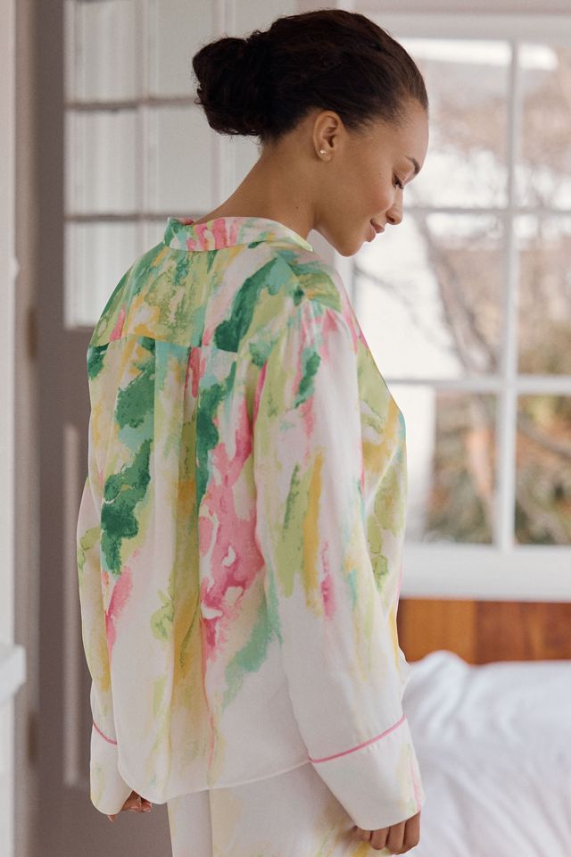 Lyrebird Silky Oversized Pajama Shirt #3