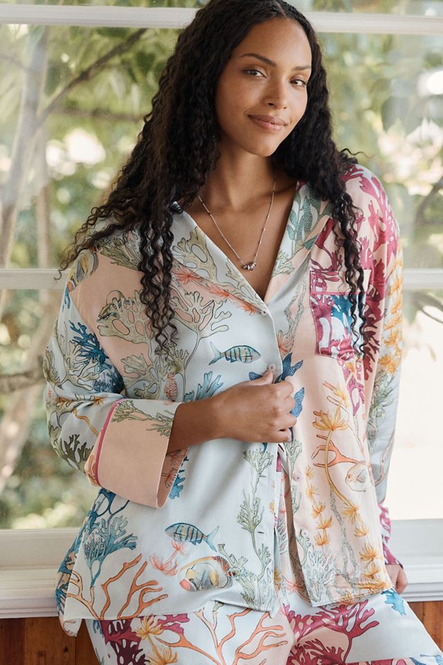 Lyrebird Neela Oversized Pajama Shirt in LB Silky #4