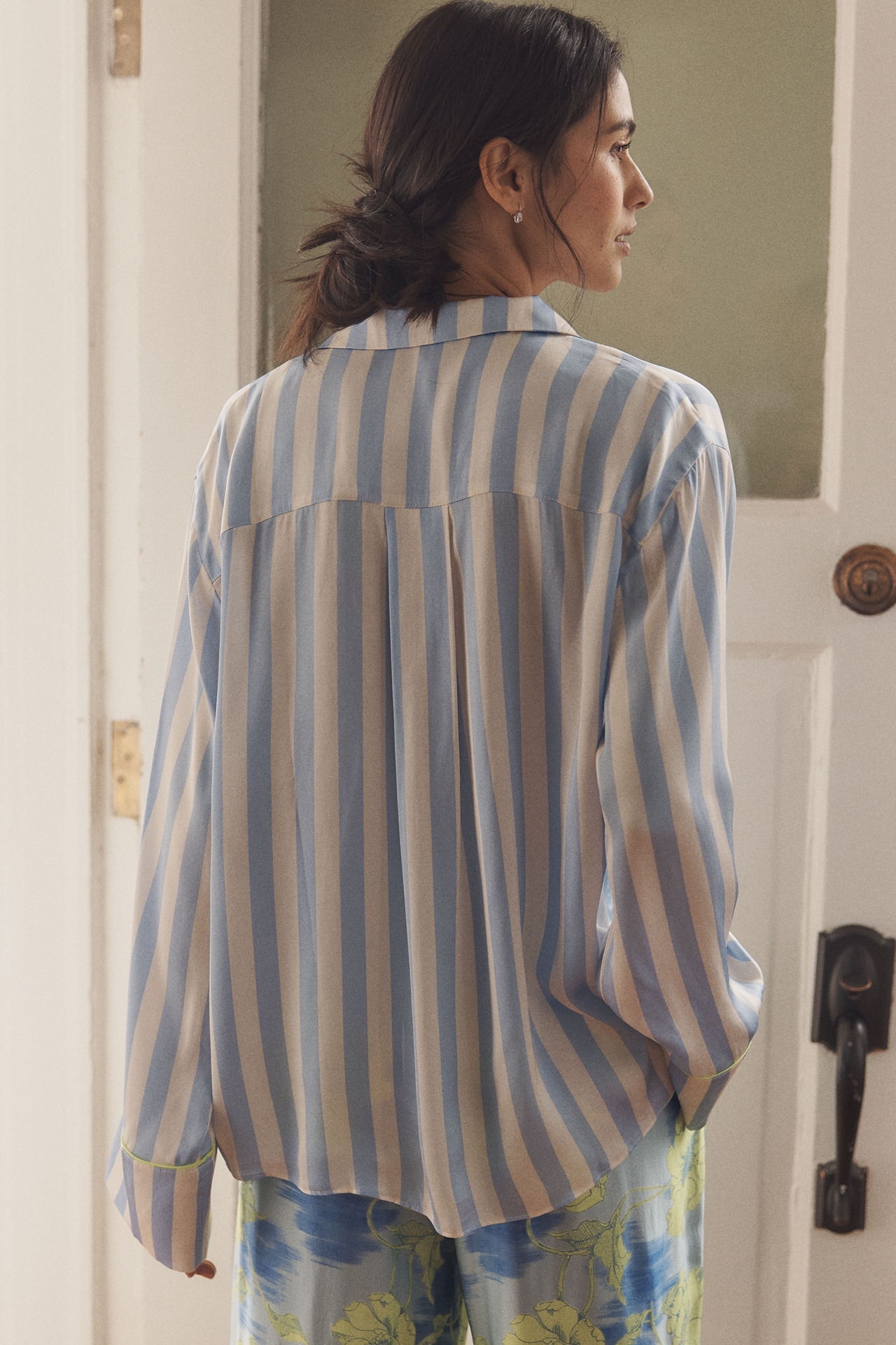 The LyreBird Silky Oversized Pajama Shirt