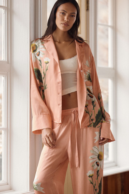 The LyreBird Silky Oversized Pajama Shirt