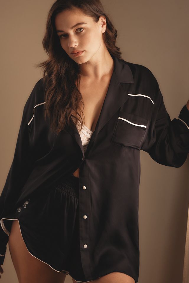 Von Anthropologie Seidige Rüschen Pyjama Shorts #4
